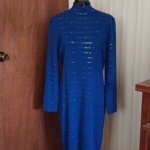 Etkin 30% wool pullover pencil midi sweater dress size M